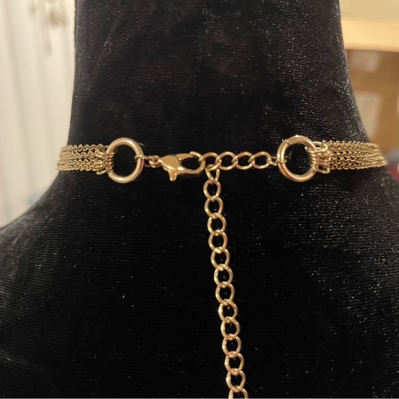 Nordstrom’s Brand VTG VCLM Tiered Multi-Strand Necklace w/Beads of Blue & Gold - Picture 5 of 6